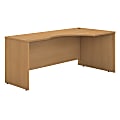 Bush Business Furniture Components Corner Desk Right Handed 72"W, Light Oak, Standard Delivery