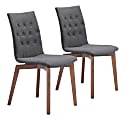Zuo Modern Orebro Dining Chairs, Graphite, Set Of 2 Chairs