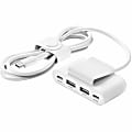 Belkin BoostCharge - Charging strip - 4 output connectors (2 x USB, 2 x USB-C) - white