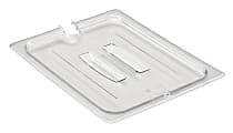 Cambro Camwear 1/2 H-Pan Notched Food Pan Lids With Handles, Clear, Set Of 6 Lids