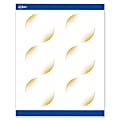 Avery® Printable Labels With Sure Feed® Technology, S00-EWF, Round, 3", Matte White With Preprinted Gold-Blush Pattern, Pack Of 60 1 thumbnail image