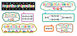 Carson-Dellosa School Pop Properties Of Operations Mini Bulletin Board Set, Multicolor, Grades 1-4
