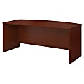 Bush Business Furniture Components Bow Front Desk, 72"W x 36"D, Mahogany, Premium Installation