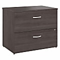 Bush Business Furniture Hybrid 35-11/16"W x 23-3/8"D Lateral 2-Drawer File Cabinet, Storm Gray, Standard Delivery 1 thumbnail image