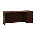 HON® 10500 72"W Computer Desk Credenza With Right-Pedestal, Mahogany 1 thumbnail image