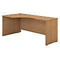 Bush Business Furniture Components Corner Desk Left Handed 72"W, Light Oak, Standard Delivery