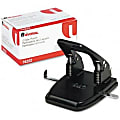 Universal Two-hole Punch - 2 Punch Head(s) - 30 Sheet of 20lb Paper - 9/32" Punch Size - Round Shape - Black 1 thumbnail image