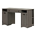 South Shore Artwork Rectangle Craft Table With Storage, Gray Maple