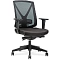 Lorell® Mesh/Fabric Mid-back Chair, Black