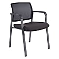 Lorell® Mesh Stackable Guest Chair, Black