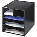 Safco® Steel Desktop Sorter, 7 Compartments, 10"H x 10"W x 12"D, Black