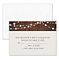 Custom Shaped Wedding & Event Response Cards With Envelopes, 4-7/8" x 3-1/2", Rustic Evening, Box Of 25 Cards