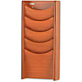 Safco 5-Pocket Wood Magazine Rack - 5 Pocket(s) - Compartment Size : 11"x9.50"x0.75" - 23.75"x11.25"x 3.75" Depth - Wood Stain - Cherry - Wood 1 thumbnail image