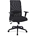 Lorell® High-Back Suspension Chair, Mesh/Fabric, Synchro-Tilt, Black 1 thumbnail image