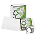 Samsill® Earth's Choice Vue 3-Ring Binder, 1" D-Rings, White 1 thumbnail image