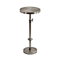 Kate and Laurel Engles Iron Round Drink Table, 30"H x 10"W x 10"D, Silver 1 thumbnail image