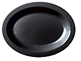 Cambro Camwear Plastic Oval Dinnerware Plates, 12", Black, Pack Of 24 Plates