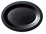 Cambro Camwear Plastic Oval Dinnerware Plates, 12", Black, Pack Of 24 Plates 1 thumbnail image