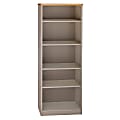 Bush Business Furniture Office Advantage 5 Shelf Bookcase, 26"W, Light Oak, Standard Delivery
