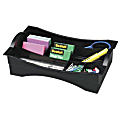 Rogers® Hanging Drawer Plastic 6-Compartment Storage Organizer, 3 1/4" x 7 3/4" x 4", Black 1 thumbnail image