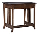 Linon Emeric 31-1/2"W Laptop Computer Desk, Cappuccino 1 thumbnail image