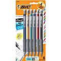 BIC Matic Grip Mechanical Pencils - #2 Lead - 0.5 mm Lead Diameter - Black Lead - Black, Gray Barrel - 6 / Pack