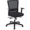 Lorell® Comfort Mesh Mid-Back Fabric Seat Chair, Black