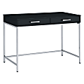 Office Star™ Alios 42"W Writing Desk, Black/Chrome 1 thumbnail image