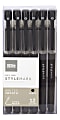 Office Depot® Brand Gel Pens With Soft Grips, Medium Point, 0.7 mm, Black Barrels, Black Ink, Pack Of 12