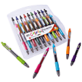 FORAY® Soft-Grip Retractable Gel Pens, Medium Point, 0.7 mm, Assorted Barrels, Assorted Ink Colors, Pack Of 20 Pens 1 thumbnail image