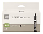 Office Depot® Brand Low-Odor Dry-Erase Markers, 100% Recycled, Fine Point, Black, Pack Of 12