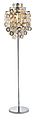 Adesso® Shimmy 3-Tier Floor Lamp, 64", Chrome