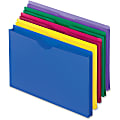 Pendaflex® Translucent Poly File Jackets, 1" Expansion, Legal Size, Assorted Colors, Pack Of 5 Jackets 1 thumbnail image