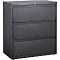 Lorell® 36"W x 18-8/10"D Lateral 3-Drawer Hanging File Cabinet, Charcoal 1 thumbnail image