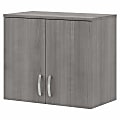 Bush® Business Furniture Universal Wall Cabinet With Doors And Shelves, Platinum Gray, Standard Delivery