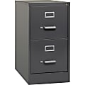 Lorell® Fortress 26-1/2"D Vertical 2-Drawer Letter-Size File Cabinet, Charcoal 1 thumbnail image