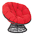 Office Star™ Papasan Chairs, Red/Black