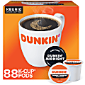Dunkin' Donuts® Single-Serve Coffee K-Cup® Pods, Dark Roast, Case Of 88 K-Cup Pods
