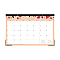 Blue Sky™ Monthly Desk Pad Planning Calendar, 17” x 11”, Love Bouquet, January To December 2023, 138981