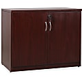 Lorell® Essentials 36"W Storage Cabinet, Mahogany 1 thumbnail image