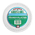 AJM Plates, 9", White, 100 Per Pack, 12 Packs Per Carton