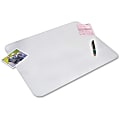 Artistic KrystalView Nonglare Desk Pad - Rectangular - 24" Width x 19" Depth - Vinyl, Polyvinyl Chloride (PVC) - Frosted Clear