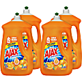 AJAX Triple Action Dish Soap - 90 fl oz (2.8 quart) - Orange Scent - 4 / Carton - Orange