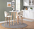 LumiSource Ahoy Fabric Counter Stools, Cream/Zebra, Set Of 2 Stools 1 thumbnail image