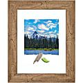Amanti Art Rectangular Narrow Wood Picture Frame, 15” x 18" With Mat, Owl Brown 1 thumbnail image