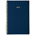 Cambridge® Color Bar Weekly/Monthly Planner, 4 7/8" x 8", Navy, January to December 2019