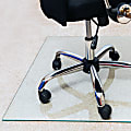 Floortex® Glaciermat® Heavy-Duty Glass Chair Mat For Hard Floors And Carpets, 36" x 42", Crystal Clear 1 thumbnail image