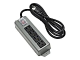 Tripp Lite Waber Industrial Power Strip 4 outlet 6' Cord Locking Switch Cover - Power distribution strip - 15 A - AC 120 V - input: NEMA 5-15 - output connectors: 4 (NEMA 5-15) - 6 ft cord - blue gray