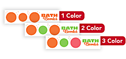 1, 2 Or 3 Color Custom Printed Labels And Stickers, Rectangle, 1/2" x 2", Box Of 250