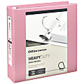 Office Depot® Heavy-Duty View 3-Ring Binder, 2" D-Rings, 49% Recycled, Light Pink 1 thumbnail image